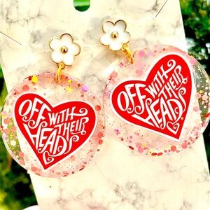 Off With Their Heads Acrylic Earrings